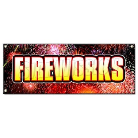 Signmission FIREWORKS I BANNER SIGN stand firework store July 4th firecracker fourth B-Fireworks1